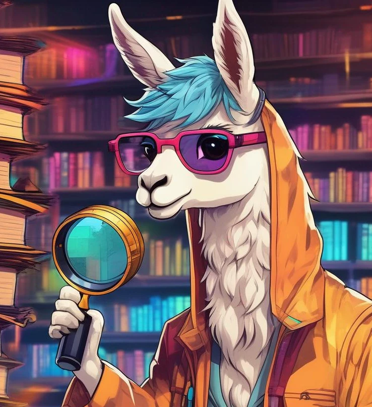 another cyberpunk llama image mobile